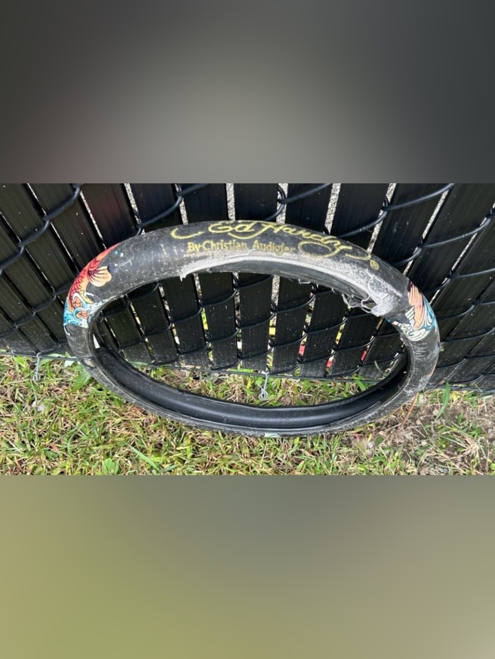 Ed Hardy car wheel cover - used